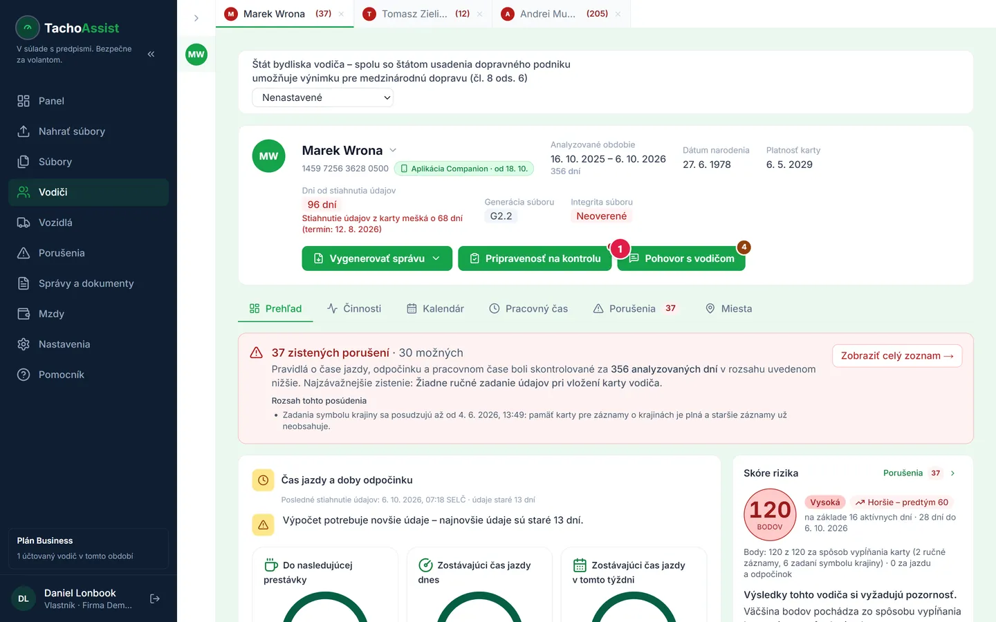 Krok 1: tlačidlo „Pohovor s vodičom“ v hlavičke stránky vodiča.